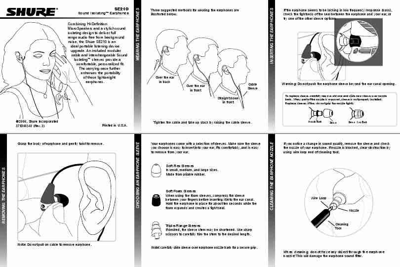 Shure Headphones SE210-page_pdf